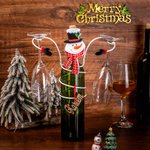 Porte-bouteille de vin personnalisé Père Noël ou bonhomme de neige ornement de Noël