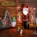 Porte-bouteille de vin personnalisé Père Noël ou bonhomme de neige ornement de Noël