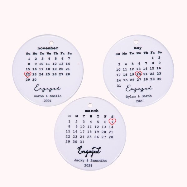 Ceramic Silk Engagement Ornament