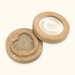 Wooden Magnetic Wedding Engagement Ring Heart Bearer Box