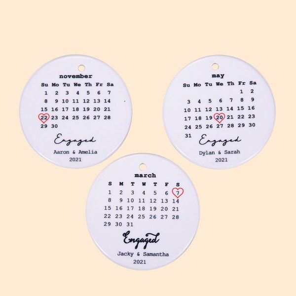 Ceramic Silk Engagement Ornament | Callie