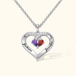 Mom Necklace from Daughter with Name & Stone