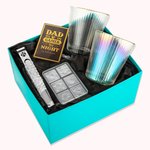 Personalised Glass Dice Silicone Ice Container Ice Clip and Bottle Stopper Set