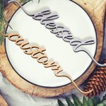 Personalized Wooden Letters Table Decors 4 Pcs Party Place Cards Dinner Place Setting Autumn Winter Decor Thanksgiving Christmas Favor