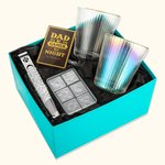 Personalized Glass Dice Silicone Ice Container Ice Clip and Bottle Stopper Set