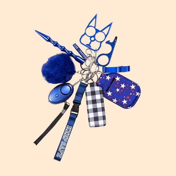 Gepersonaliseerde multifunctionele ster Softbal Baseball veiligheid sleutelhanger set met riem en lamp verjaardagscadeau voor vrouwen