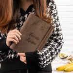 Personalized Wooden Blank Recipe Book Food Cook Book Journal Birthday Christmas Gift for Family Friend Cook Lover