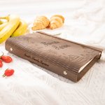 Personalized Wooden Blank Recipe Book Food Cook Book Journal Birthday Christmas Gift for Family Friend Cook Lover