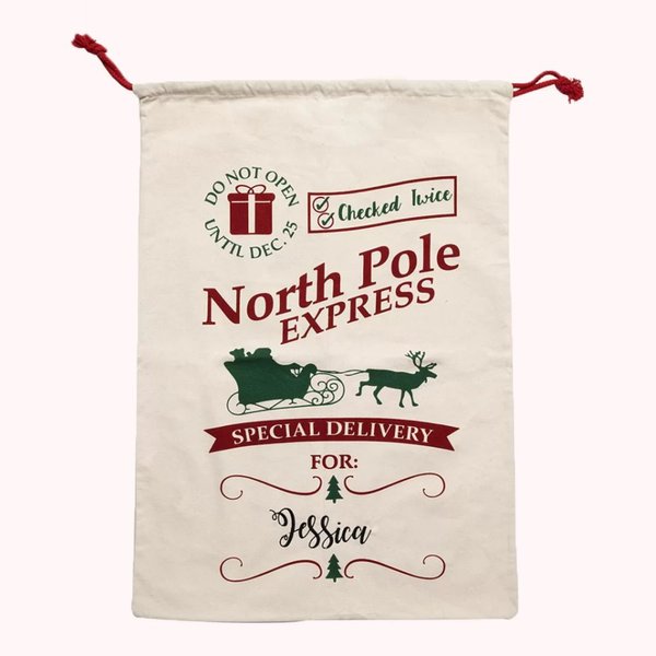 Name Embroidered Christmas Santa Sack | Callie