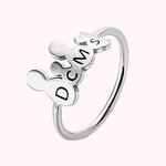 Personalisierter Familiencharakter-Initialen-Ring