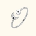 Sonne und Mond Tierkreiszeichen Ring