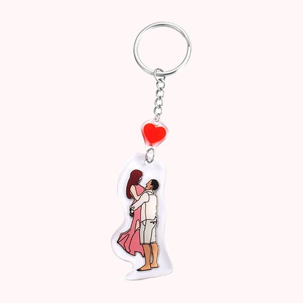 Faceless Photo Portrait Keychain