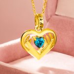 Henkilökohtainen Rakkaus Heart kädet Birthstone kaulakoru kaiverrettu nimi vuosipäivä syntymäpäivä lahja naisille