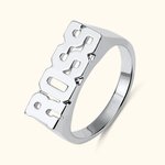 Block Letter Name Ring