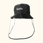 Name Cotton Bucket Hat with Removable Cover Antifog Dustproof Windproof