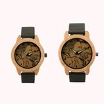 Reloj con foto de madera de bambú grabada | Callie