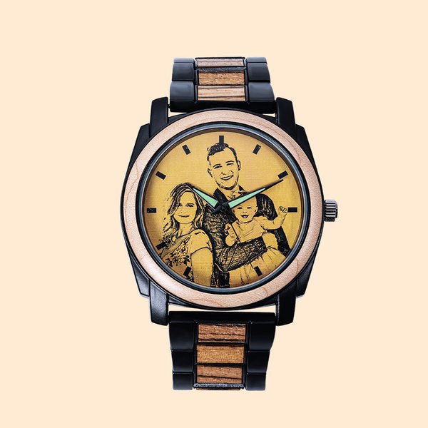 Wooden Photo Watch for Men