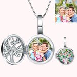 Graviertes einzigartiges Familienstammbaum Fotomedaillon | Callie