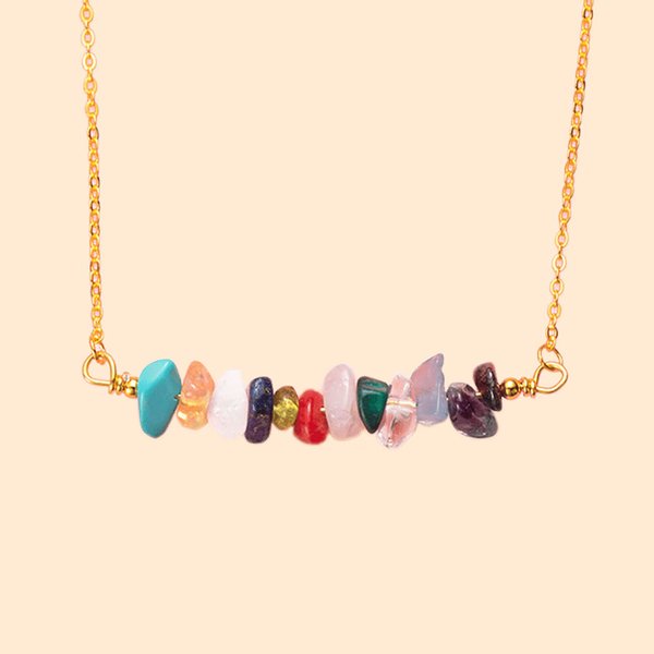 Women's Handcrafted Family Natural Birthstone Necklace