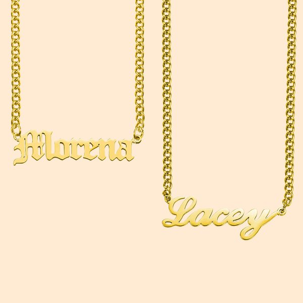 Collana da uomo con nome e catena cubana in acciaio inossidabile