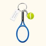 Mini llavero personalizado de raqueta y pelota de tenis con texto grabado Regalo de cumpleaños y día del partido para los amantes del tenis