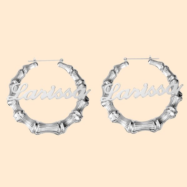 Bamboo Hoop Earrings