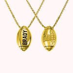 Engraved Football Number Necklace