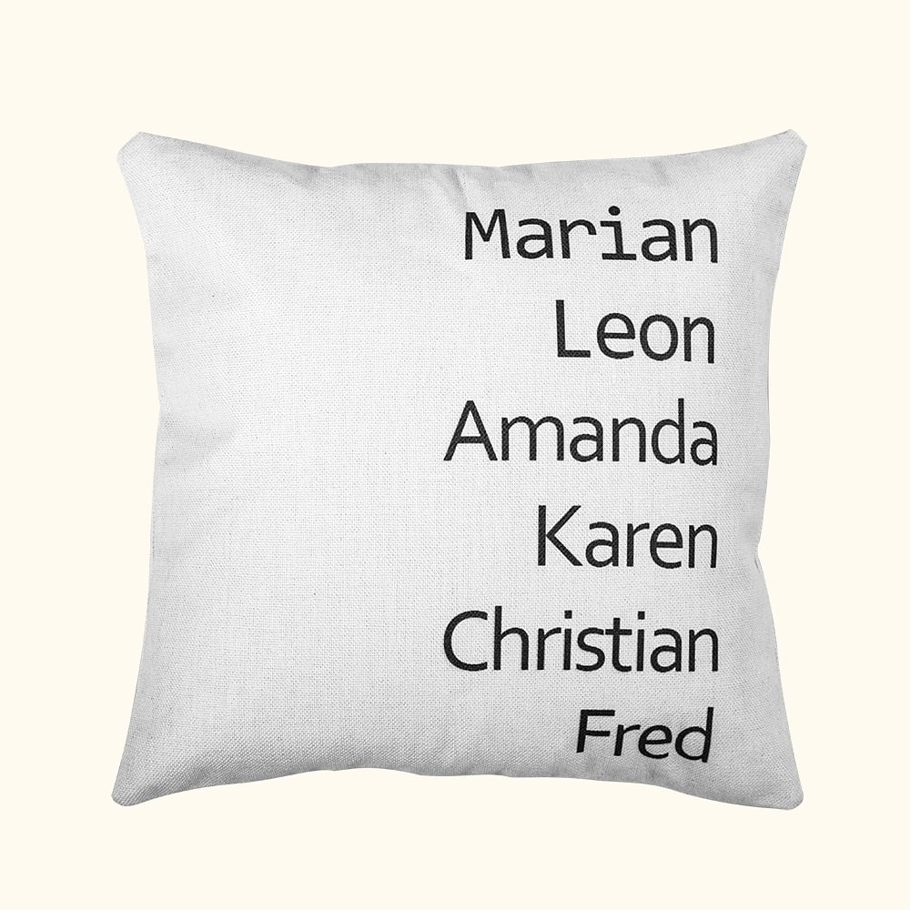 Personalized Family Names Throw Pillow CALLIE