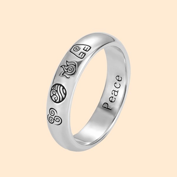 Bague personnalisée Avatar The Last Airbender 4 Elements