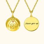 Diskbaskethalsband med nummer och födelsesten i silver | Callie