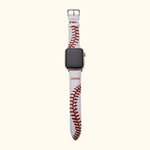Baseball/Football Leather Apple Watch Band with Engraving