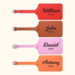 Leather Name Suitcase Tag