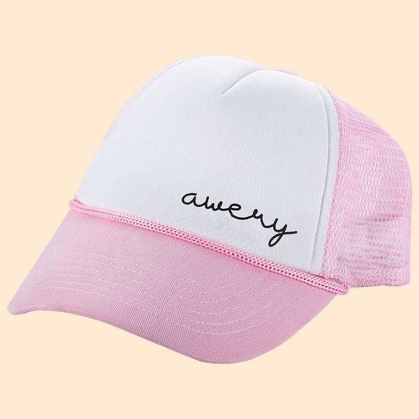 Personalized Infant Trucker Baby Hat with Name Baby Shower Gift