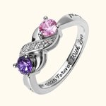 Infinity Promise Name Ring Engraved Birthstone