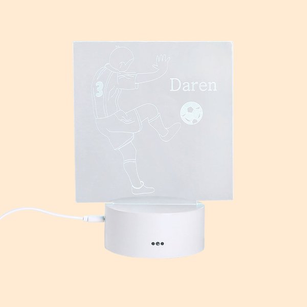 Naam Voetbal Nachtlampje Voor Jongen