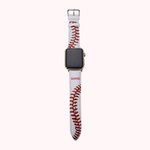 Apple-Watch-Lederarmband für Baseball/Fußball mit Gravur