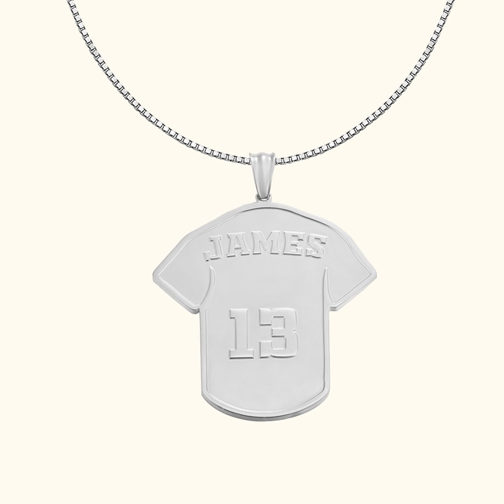 Collier à Personnaliser avec Nom et Numéro Collier en Maillot de Baseball Cadeau d'Anniversaire pour Amoureux de Baseball
