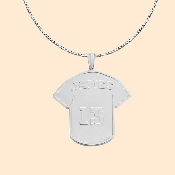 Name and Number Baseball Jersey Necklace