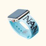 Personalised Silicon Birth Flower Blessing Mom Grandma Apple Watch Band Mother's Day Gift for Her