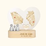 Lampe de nuit personnalisée avec texte gravé Long Distance Relationships Gift for Couples Home Decor