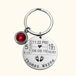 First Time New Mom/Dad Baby Announcements Keychain