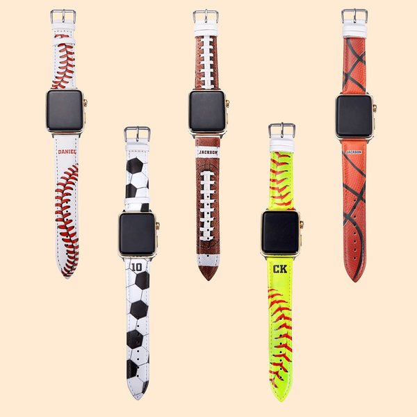 Graviertes Namens-Leder-Sportarmband für Apple Watch | Callie
