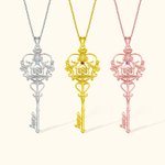Personalized Celtic Knot Cupid Key Name Necklace