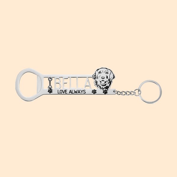 Gepersonaliseerde Hond Flesopener Sleutelhanger