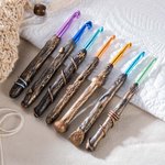 Personalized Magic Wand Crochet Hooks with 14 Different Sizes Sewing Tools Accessories Christmas Gift for Tailor Handicraft Lover