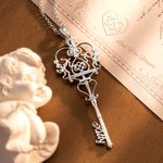 Personalized Celtic Knot Cupid Key Name Necklace