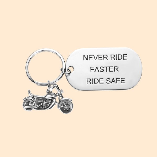 Engraved Motorcycle Keychain