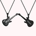 Custom Engraved Guitarist Guitar Necklace