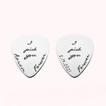 Custom Name I Pick You Forever Guitar Pick In Silver