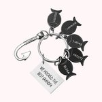 Hook Keychain with Custom Fishes & Engraving